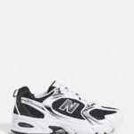 New Balance 530 Black & White Trainers